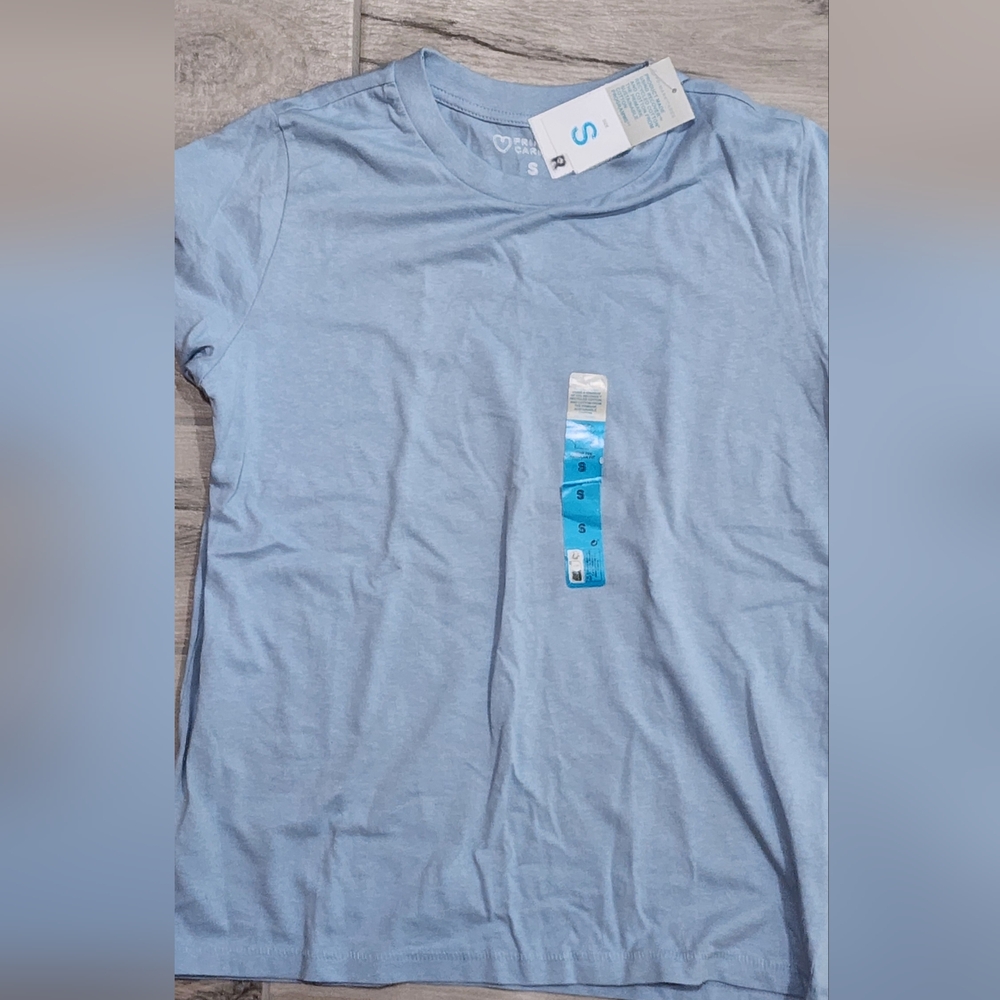 Sky Blue Short Sleeve Tee 100% Cotton